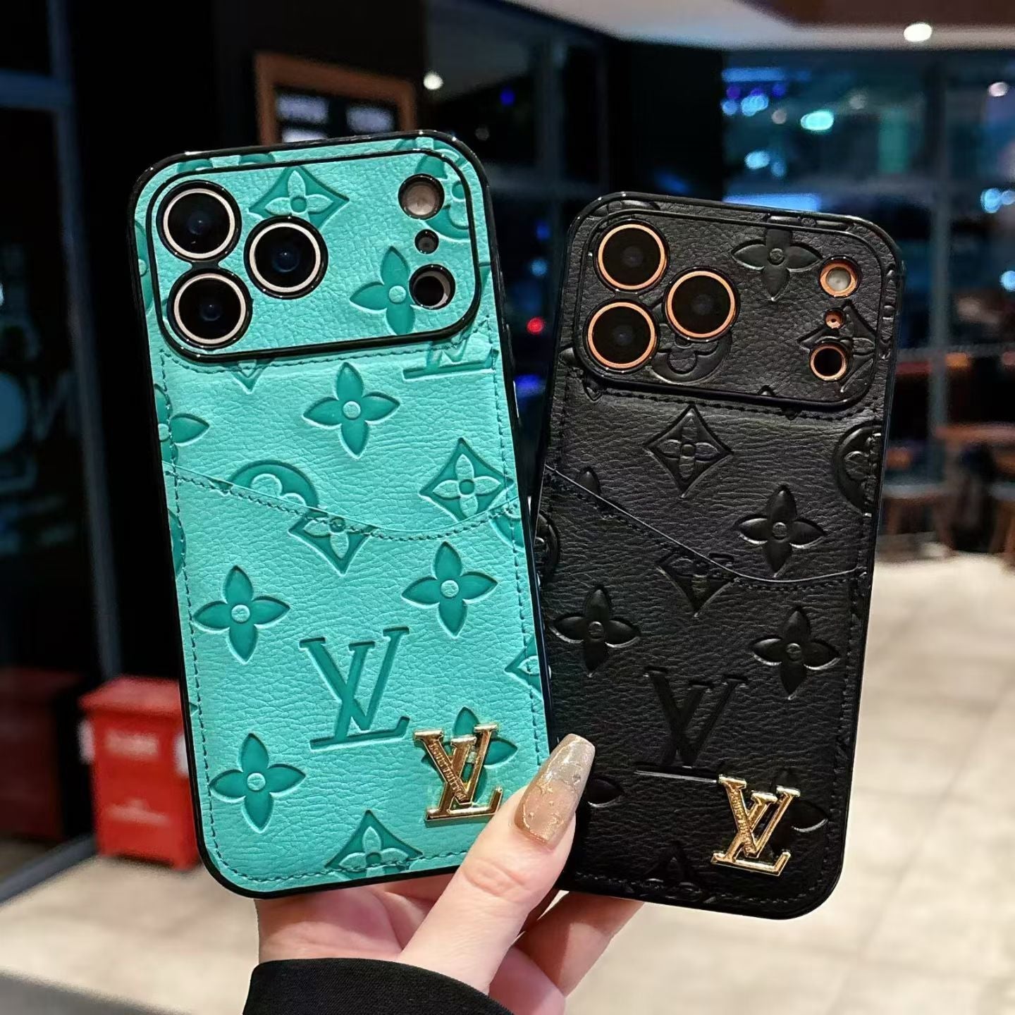 Lv Luxury Phone Case With Card Holder For iPhone 17/ 16 / 15 / 14s mysite
