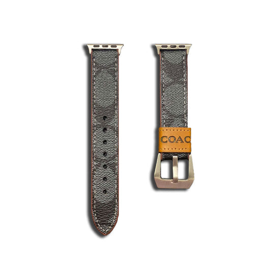 Leather Coach Apple Watch Band Black-YHK244221710 mysite
