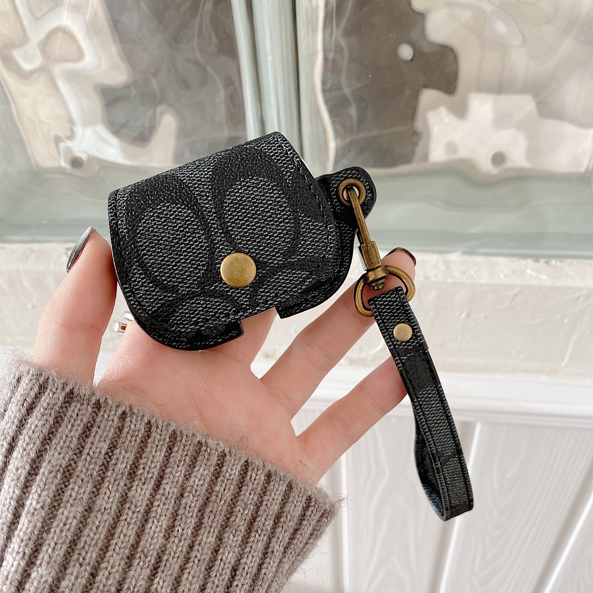 Leather Coach AirPods 3rd Generation Case Black-CC231215 mysite