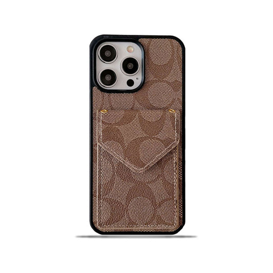 Coach iPhone Case With Card Holder And Strap Light Brown -SJ240513 mysite