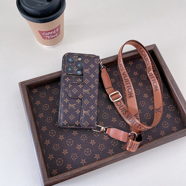 Luxury Side Card Holder Crossbody iPhone Cases mysite