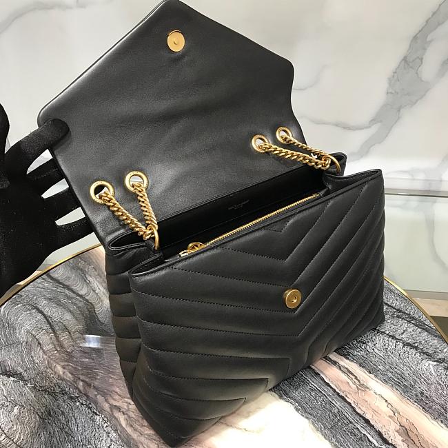 YSL Medium 32 Loulou Bag Black in Gold 32x22x11cm mysite