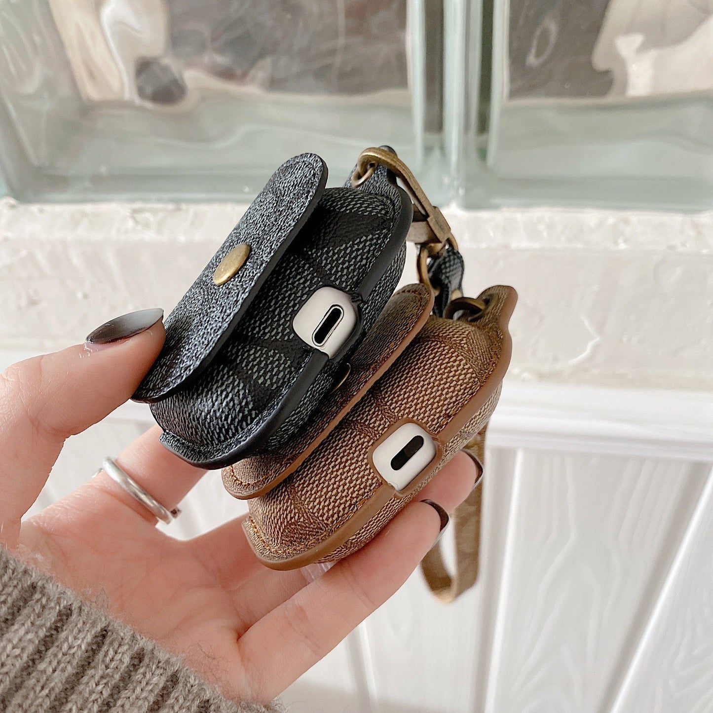 Leather Coach AirPods 3rd Generation Case Black-CC231215 mysite