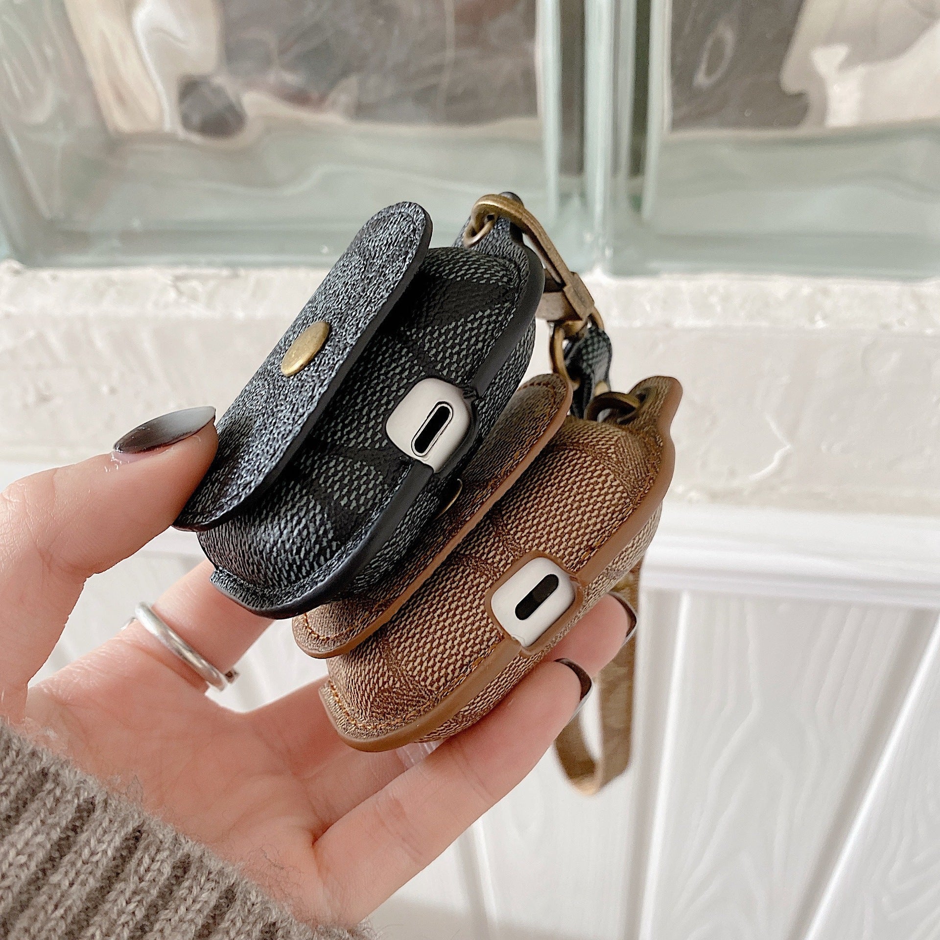 Leather Coach AirPods 3rd Generation Case Black-CC231215 mysite