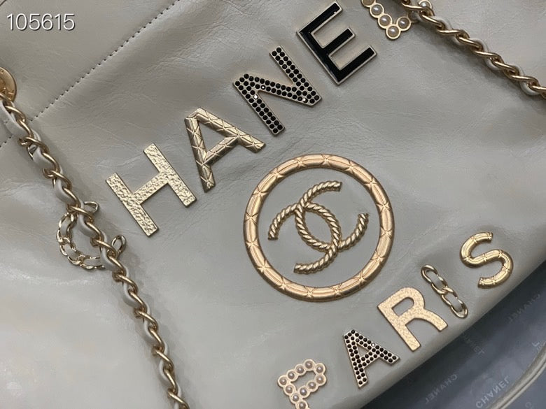 Chanel Shopping 40 White Leather 40x31x21cm mysite