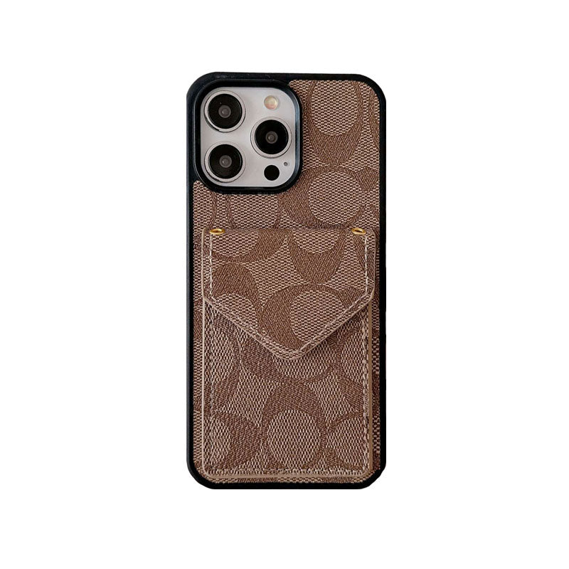 Coach iPhone Case With Card Holder And Strap Light Black -SJ240513 mysite