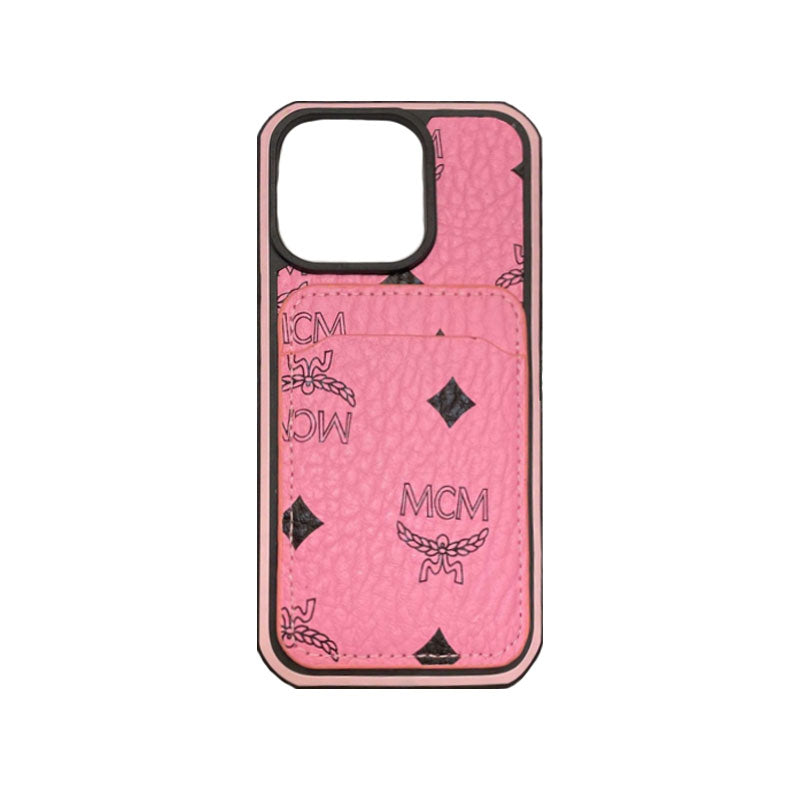 MCM iPhone Case With Card Holder  Yellow-MCK240603 mysite