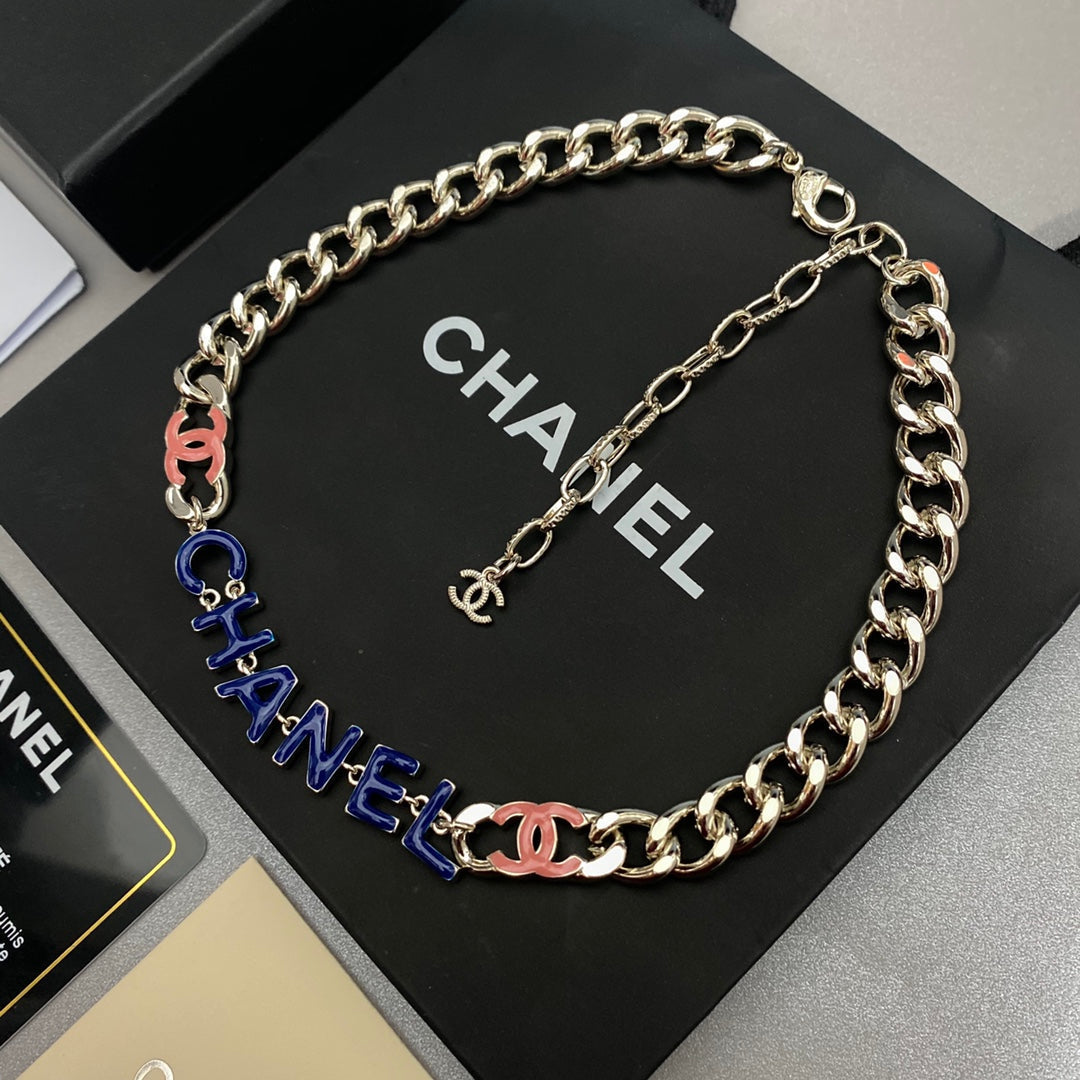 Large Chain Logo Necklace mysite