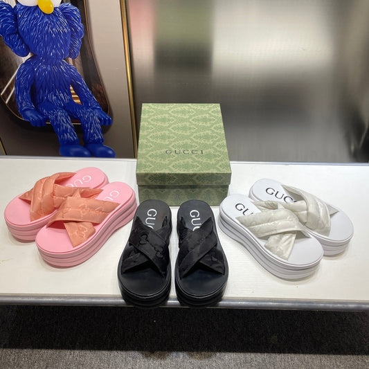 Platform Broadband Crossover Slipper Sandals mysite