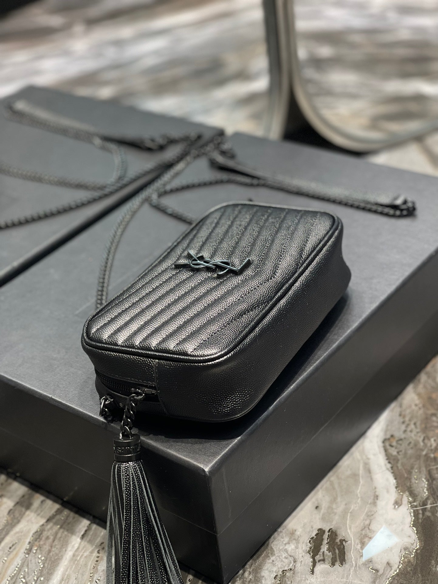 Ysl Loulou Mini Camera Bag 18cm Black mysite