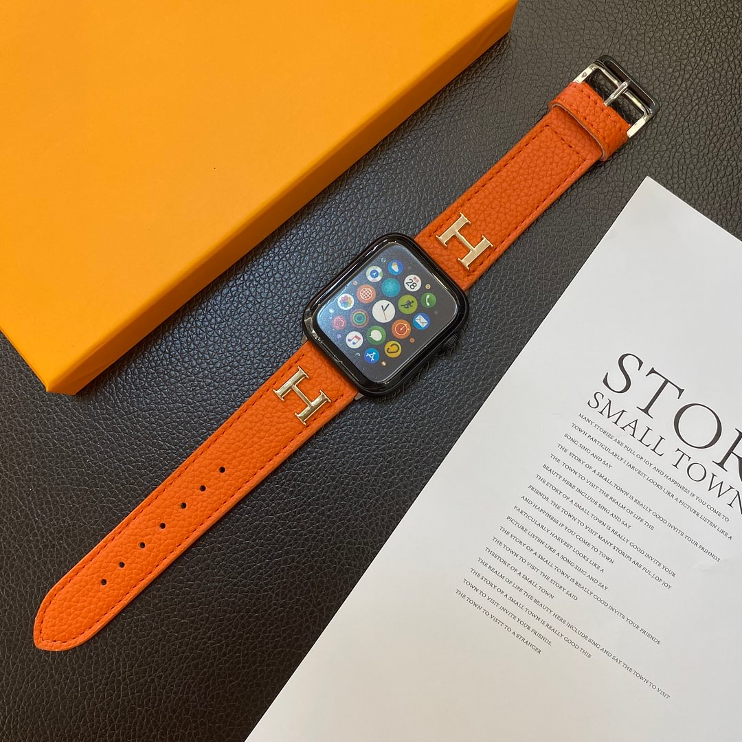 Genuine Pattern Leather Apple Watch Strap mysite