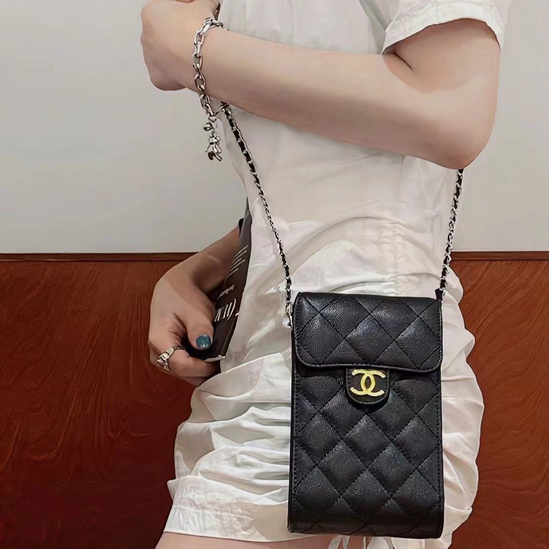 Black Leather Phone Bag mysite