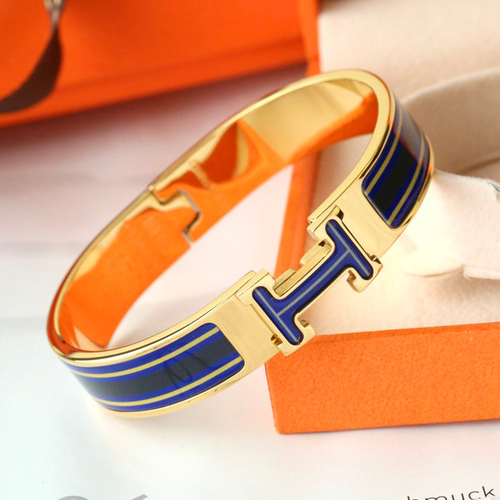 Fashion Letter Buckle Enamel Bracelet mysite