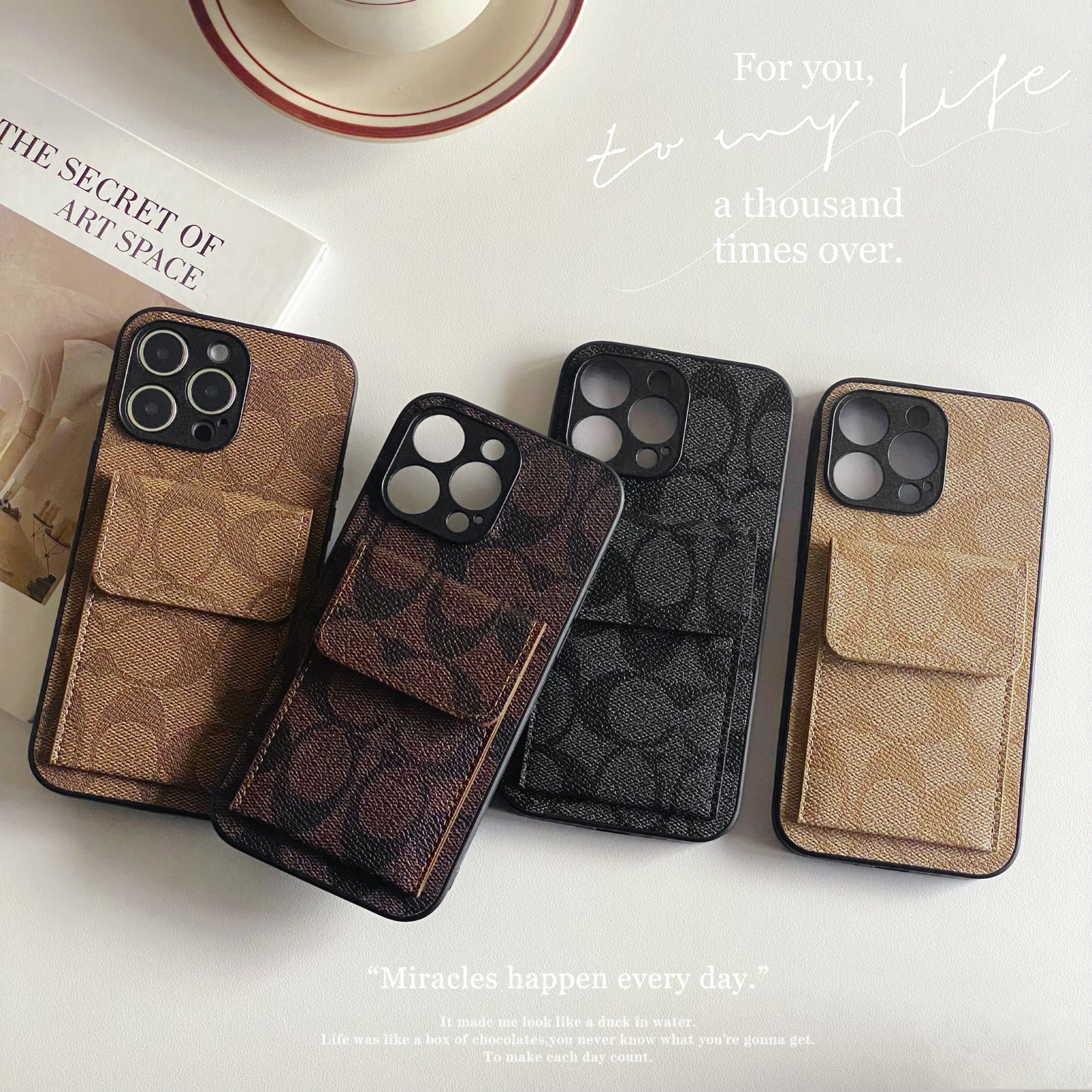 Coach iPhone Case With  Wallet Black-HP240513 mysite