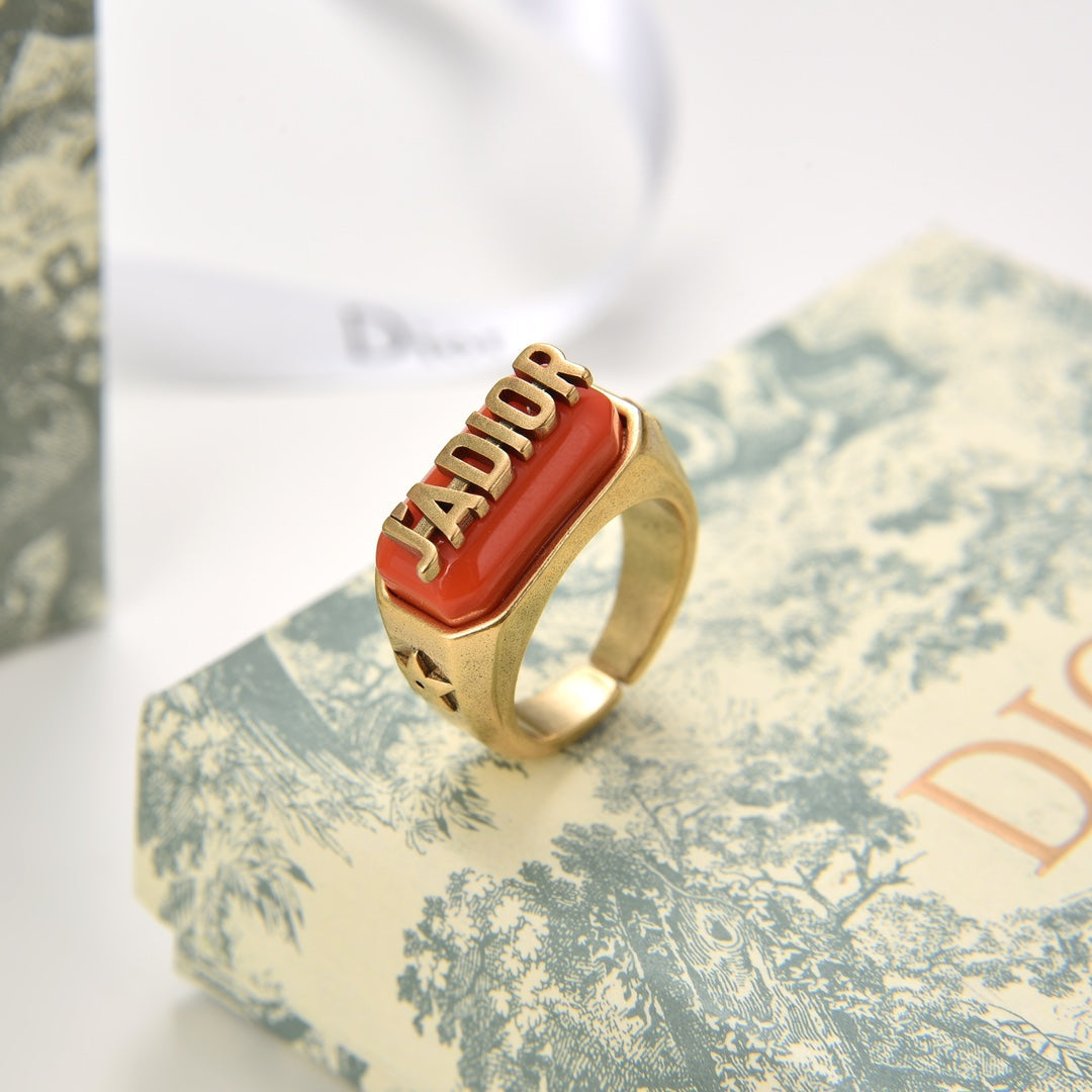Orange Acrylic Letter Open Ring mysite