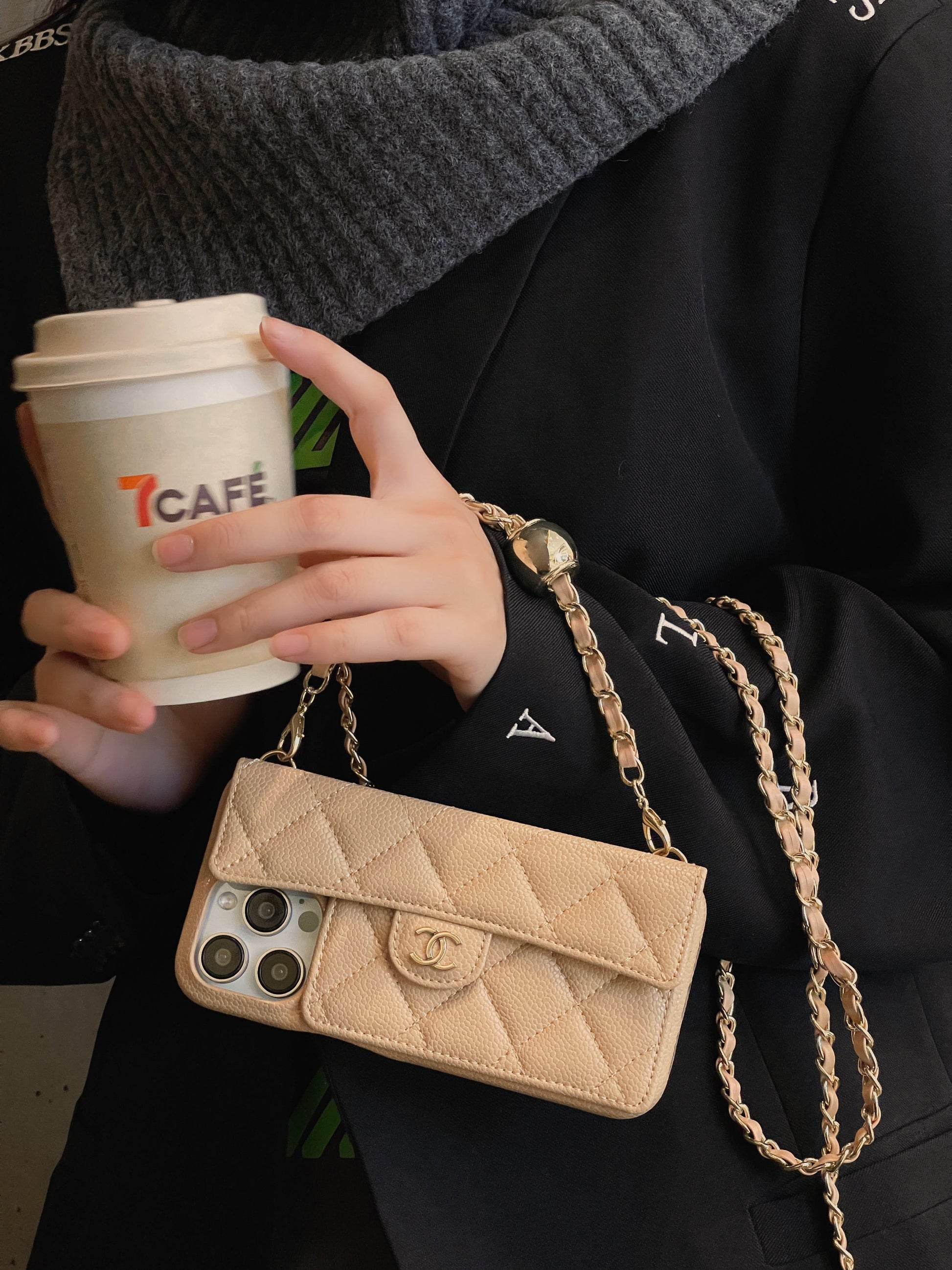CC Card Bag Leather Chain iPhone Case mysite
