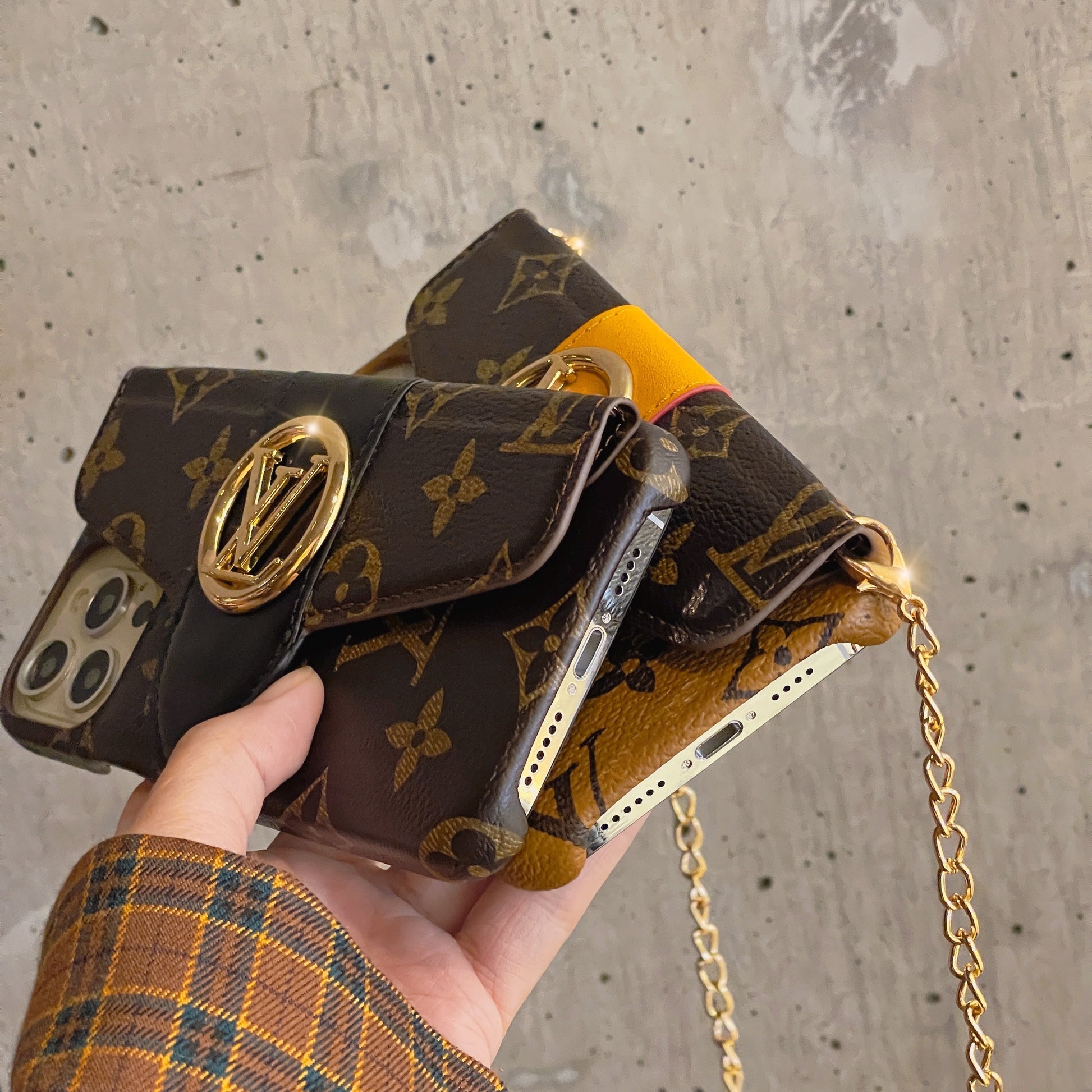 Lou Gold CrossBody Card Holder iPhone Case mysite