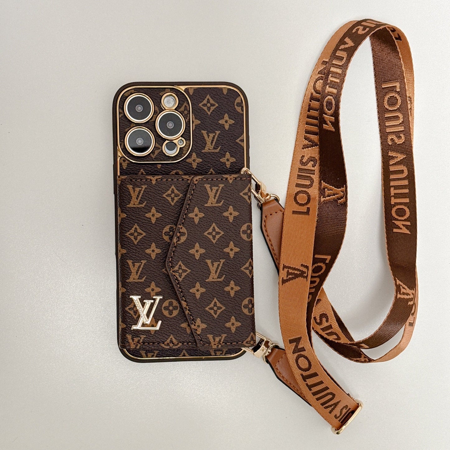 Luxury Monogram Canvas Leather Card Holder iPhone Cases mysite