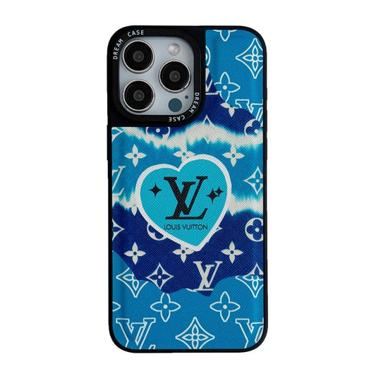 Lou Blue Leather iPhone Case mysite