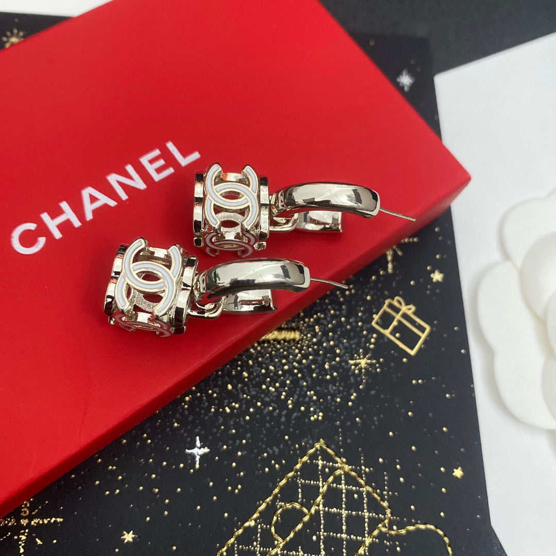 Logo Square Pendant Earrings mysite