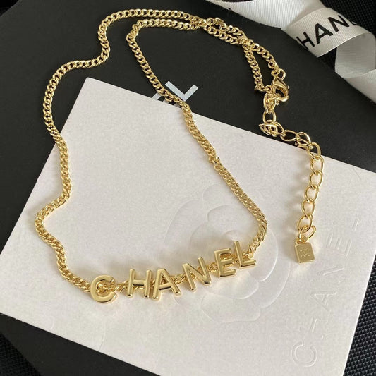 Fashion Gold Letter Necklace mysite