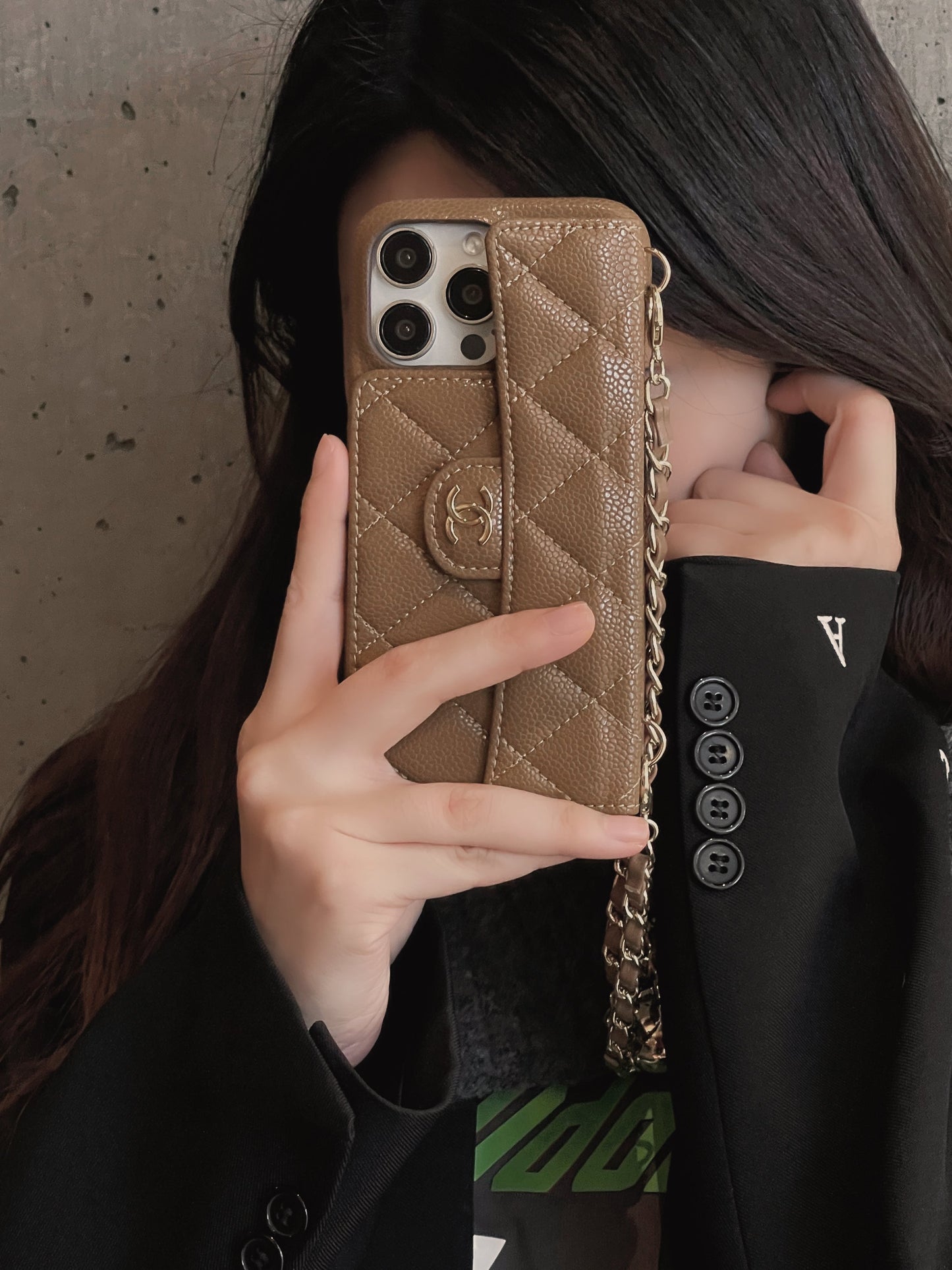 CC Card Bag Leather Chain iPhone Case mysite