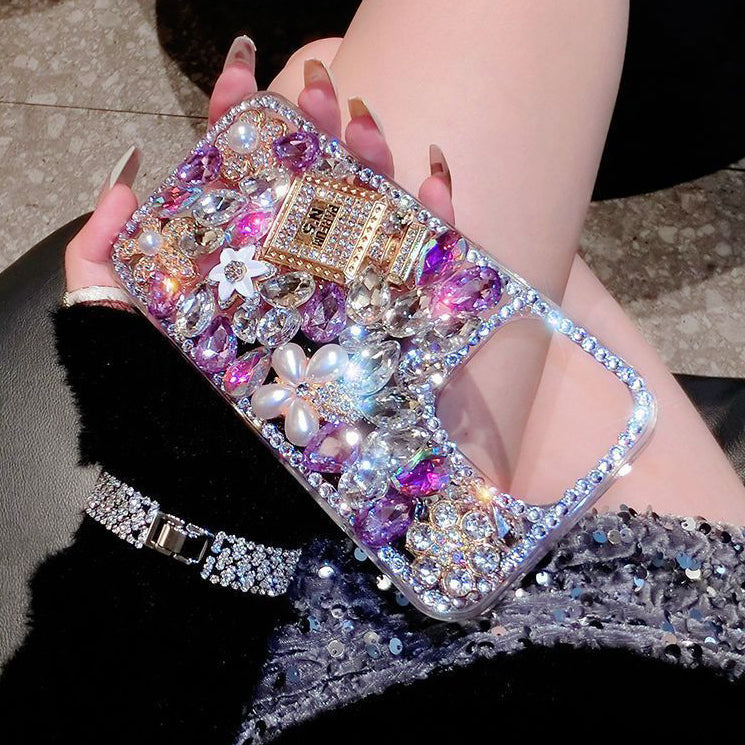 Luxury Rhinestone Diamond Perfume Bow-knot iPhone Case mysite