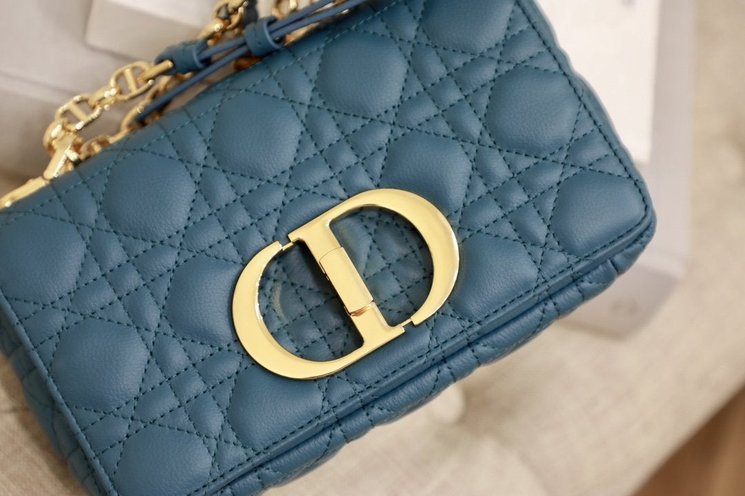SMALL CARO BAG DEEP OCEAN BLUE SUPPLE CANNAGE CALFSKIN mysite
