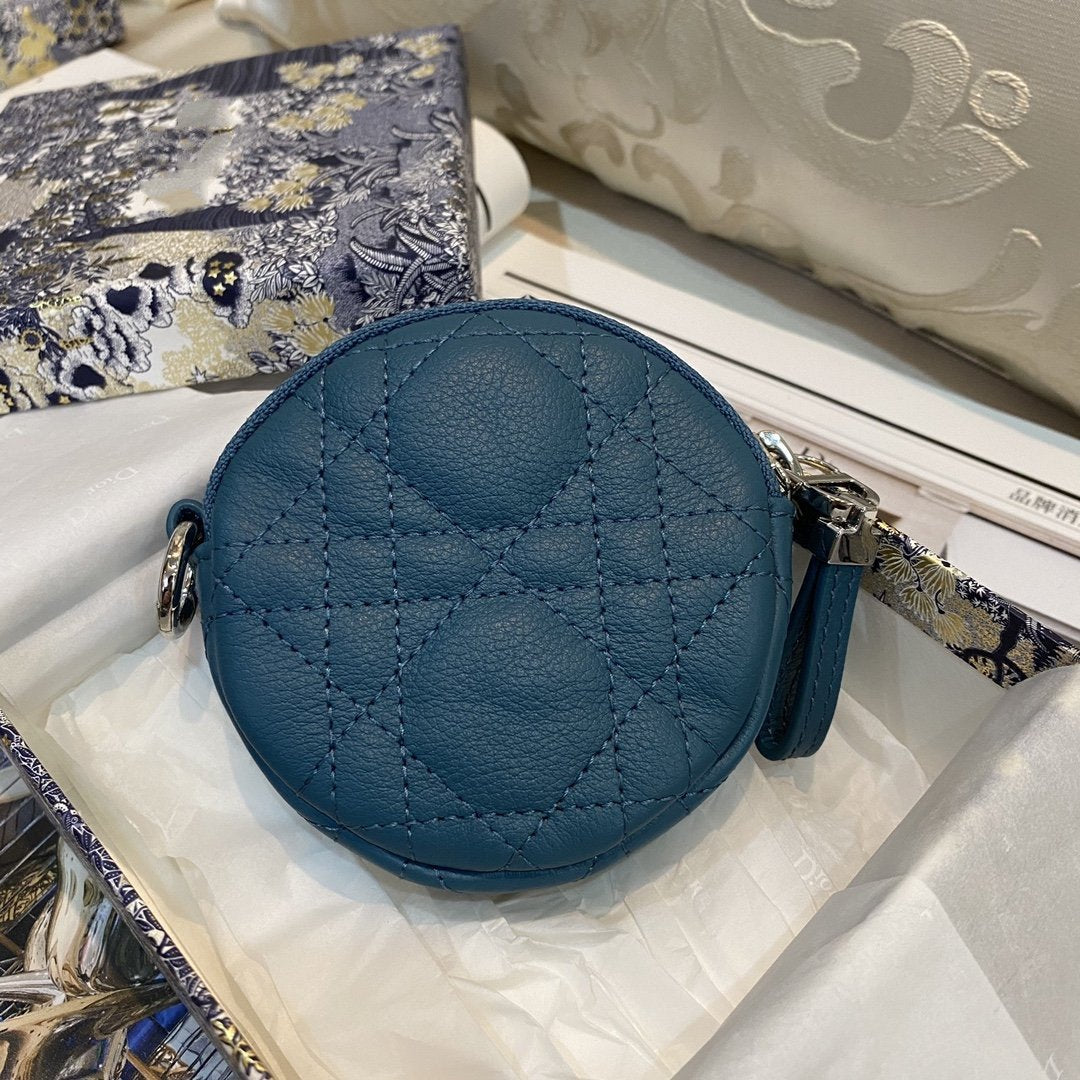 DETACHABLE CARO ROUND COIN PURSE DEEP OCEAN BLUE CANNAGE CALFSKIN mysite