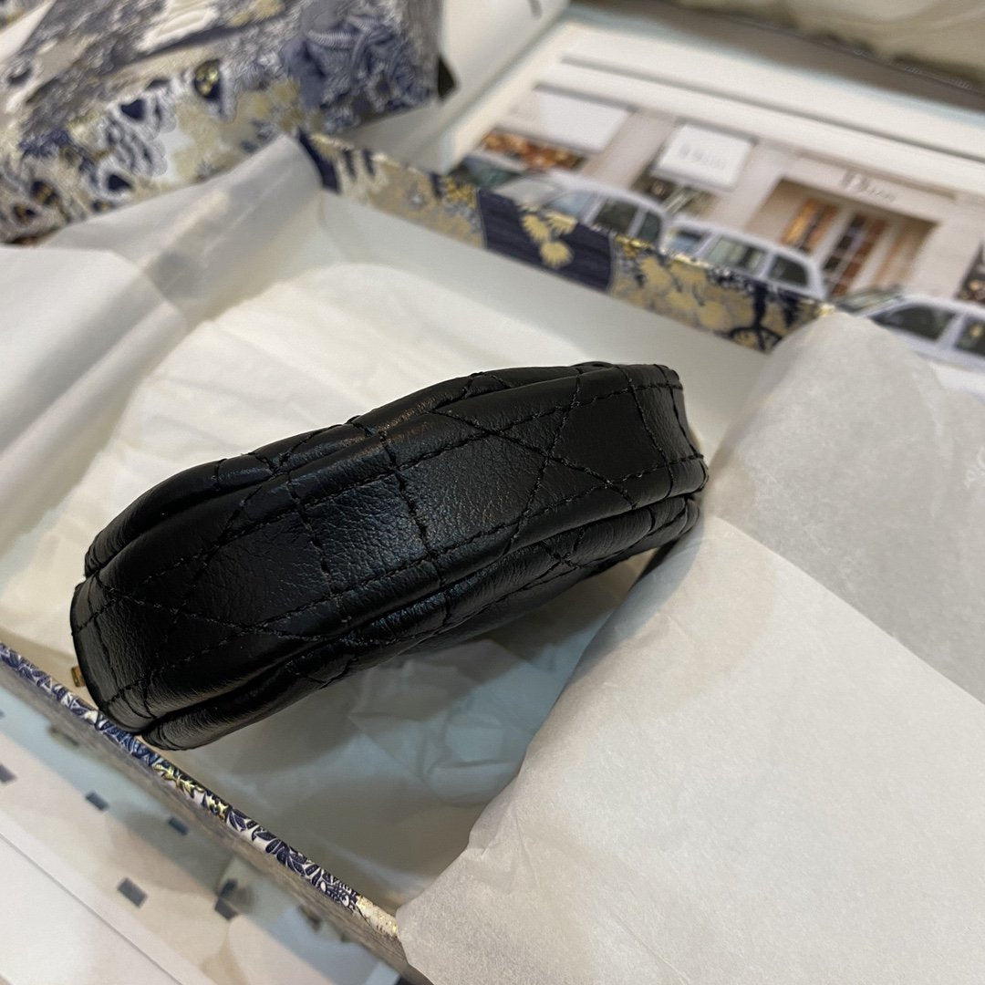 DETACHABLE CARO ROUND COIN PURSE BLACK CANNAGE CALFSKIN mysite