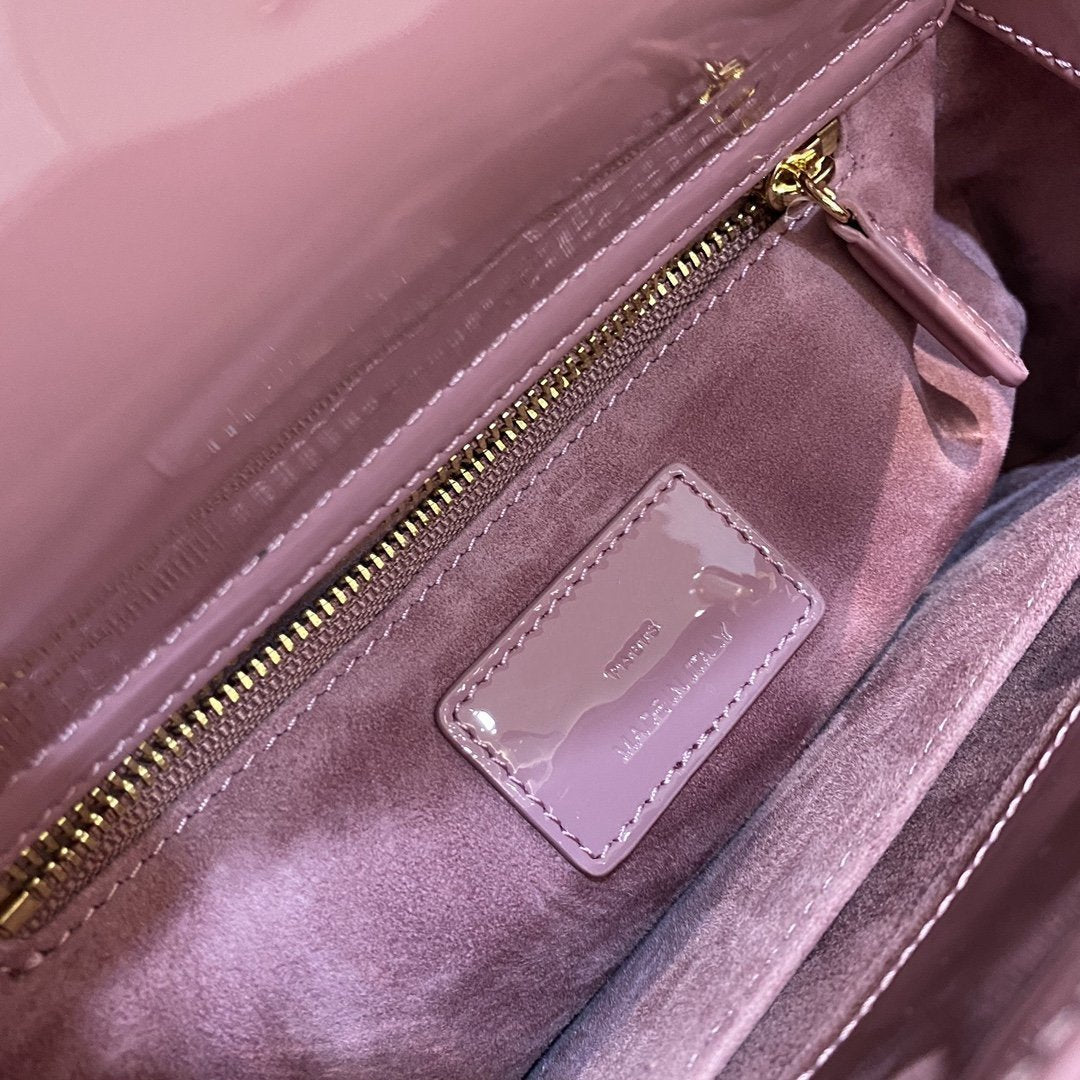 MINI LADY BAG 17 PINK PATENT CALFSKIN mysite