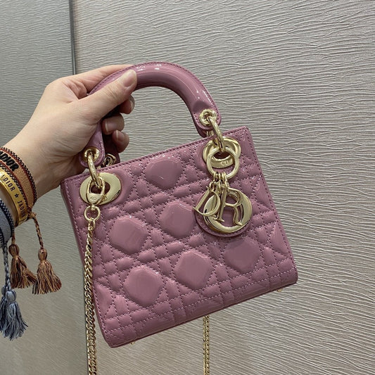 MINI LADY BAG 17 PINK PATENT CALFSKIN mysite