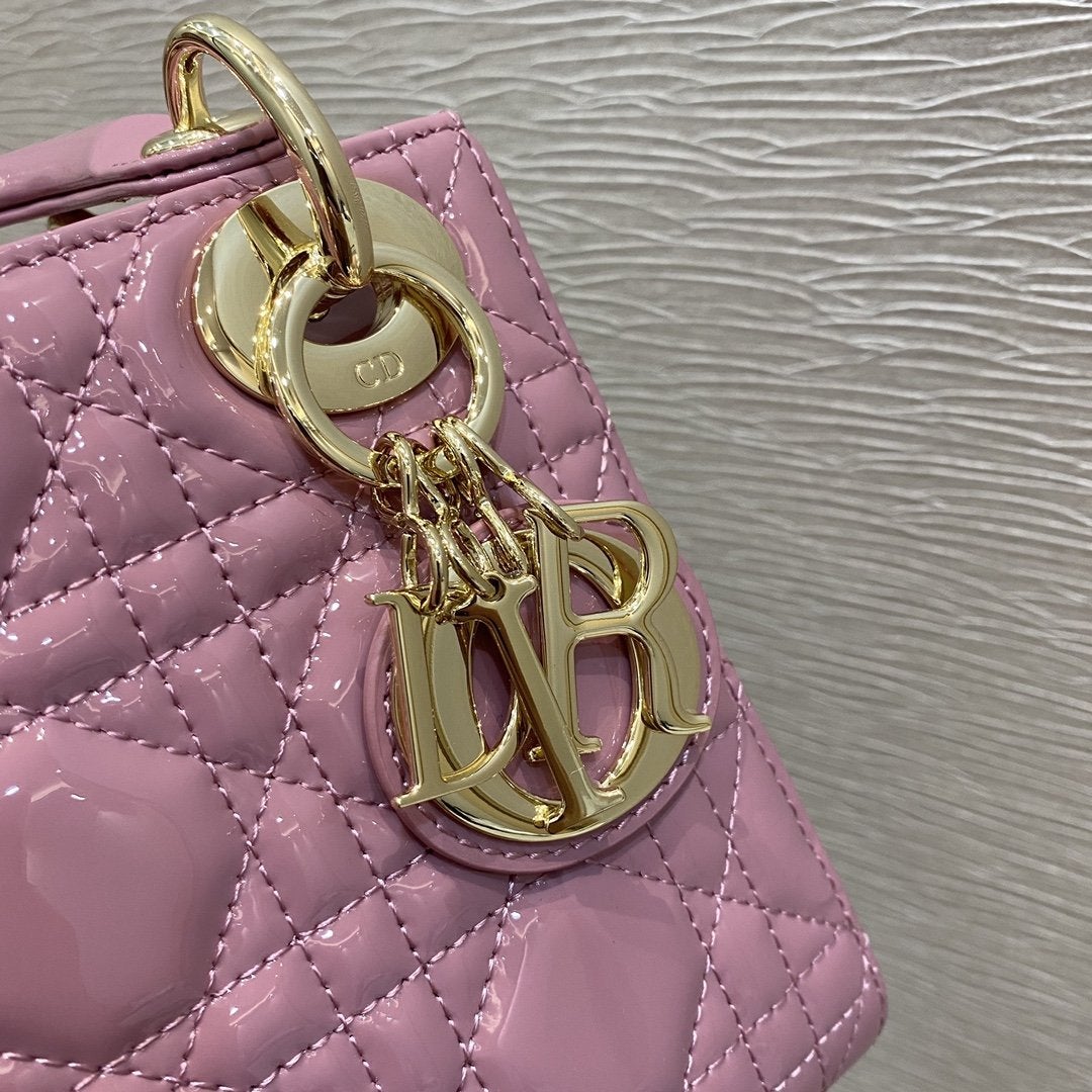 MINI LADY BAG 17 PINK PATENT CALFSKIN mysite