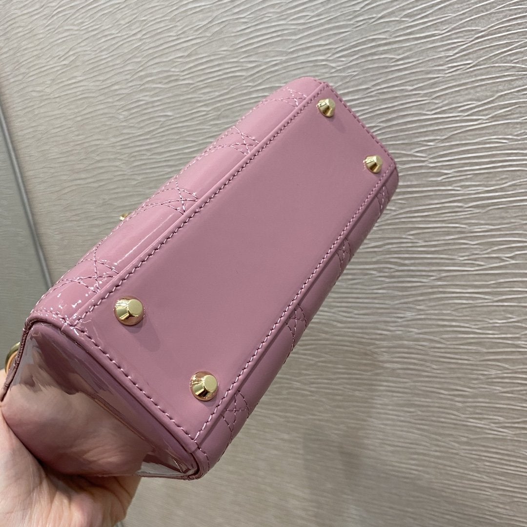 MINI LADY BAG 17 PINK PATENT CALFSKIN mysite