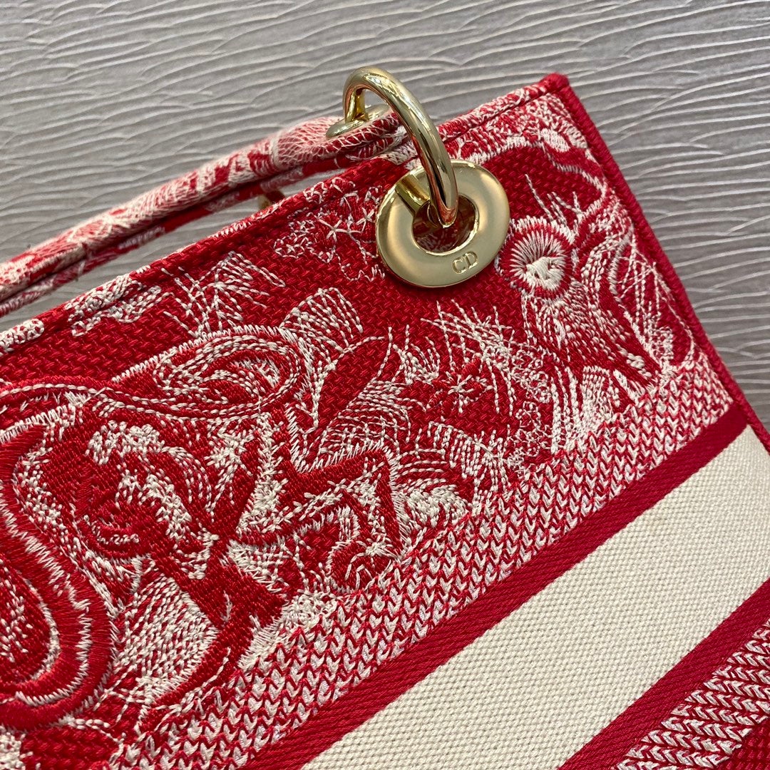 MEDIUM LADY D-LITE 24 RED MULTI COLOR EMBROIDERY mysite