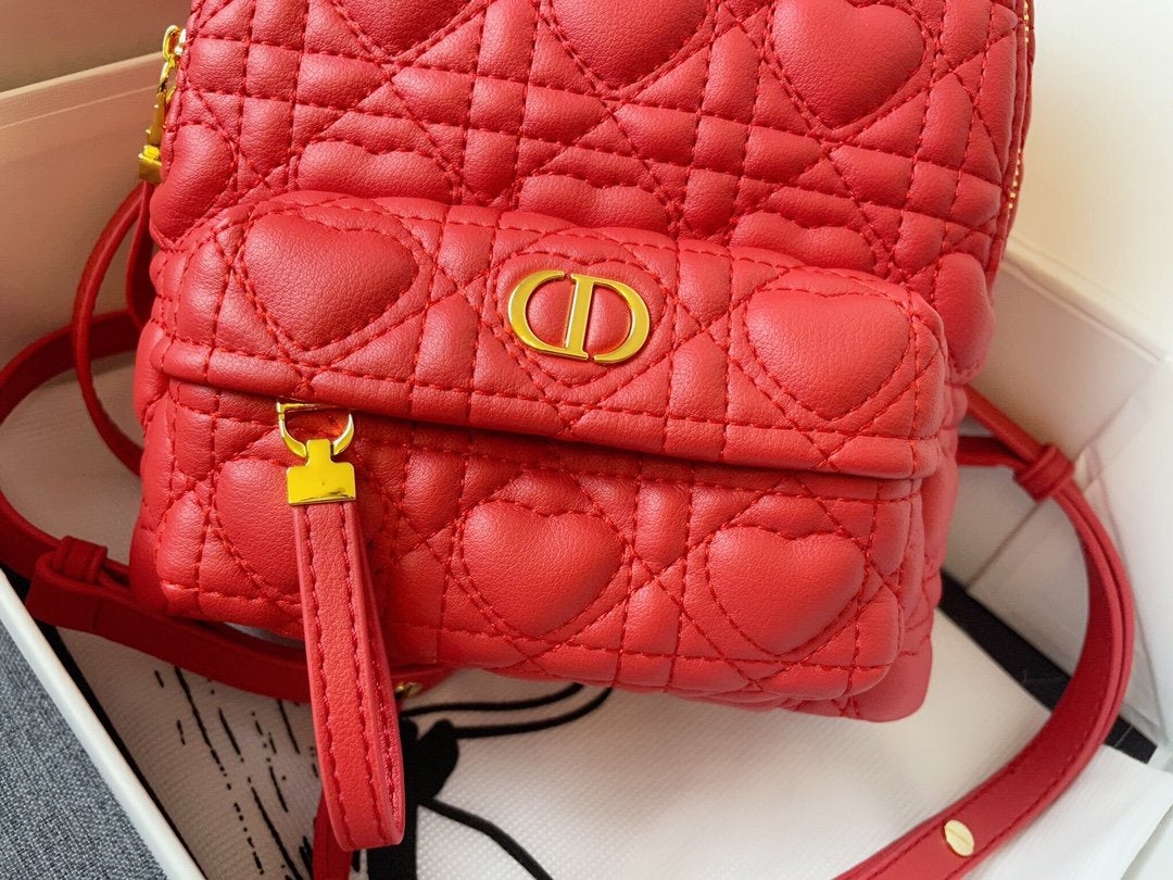 SMALL BACKPACK RED CANNAGE LAMBSKIN mysite