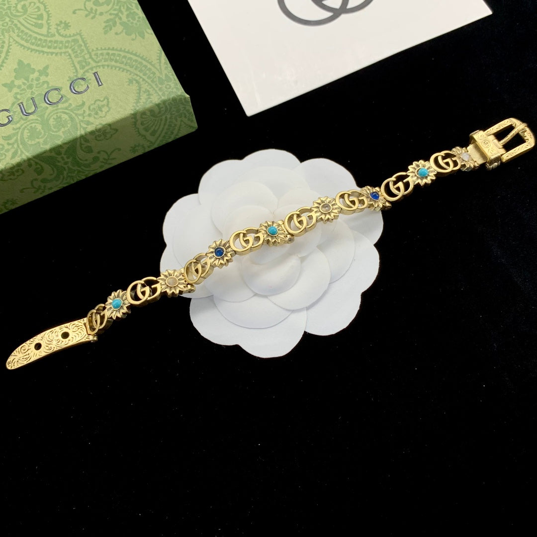 Classic Belt Sunflower Pattern Bracelet-s mysite