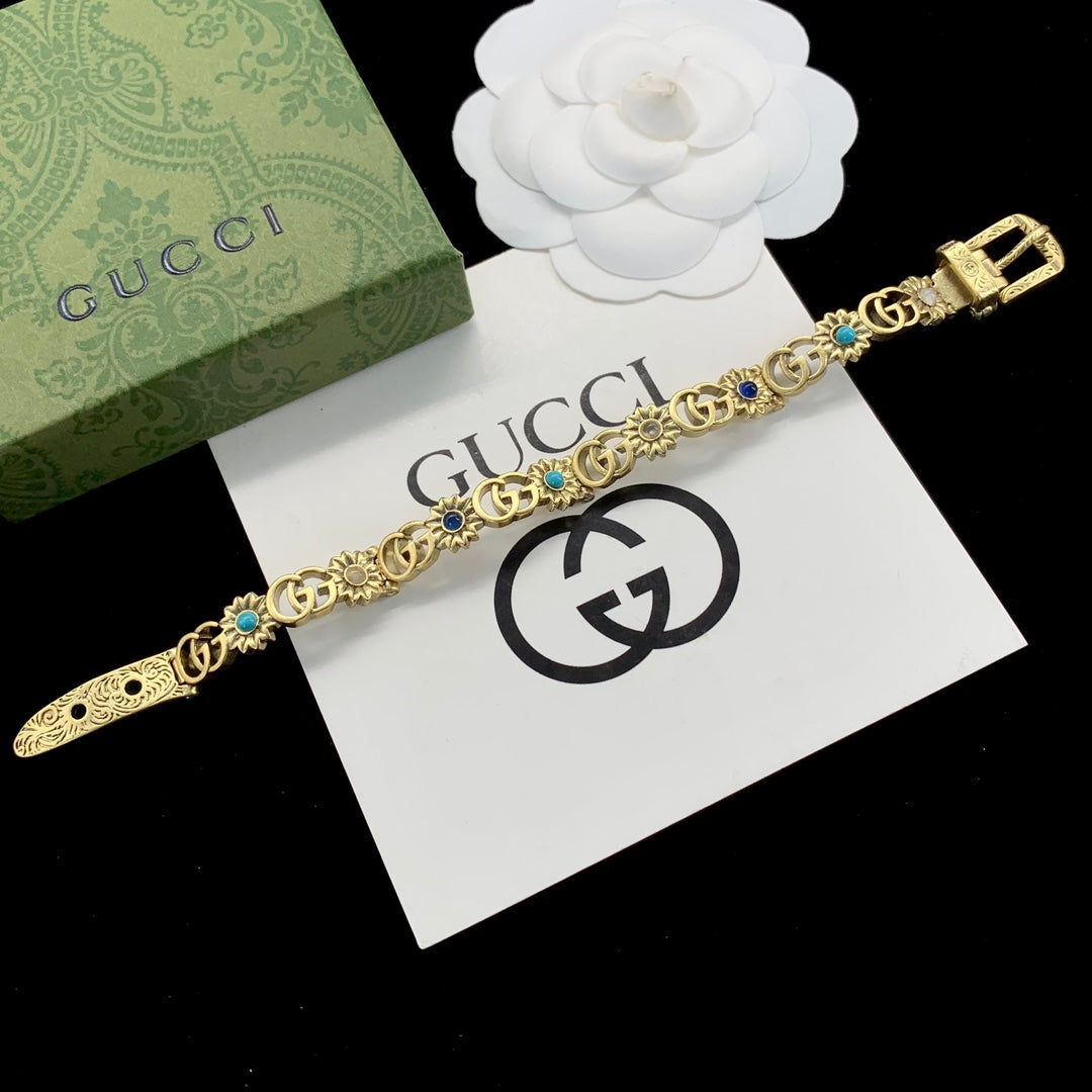 Classic Belt Sunflower Pattern Bracelet mysite