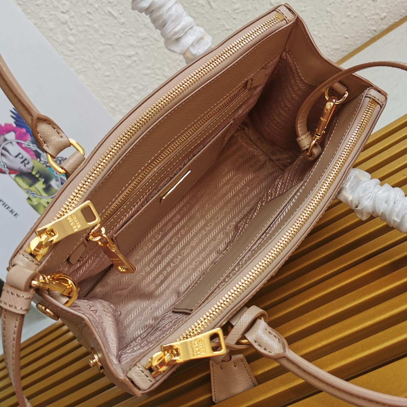 MEDIUM GALLERIA 28 BROWN SAFFIANO LEATHER mysite