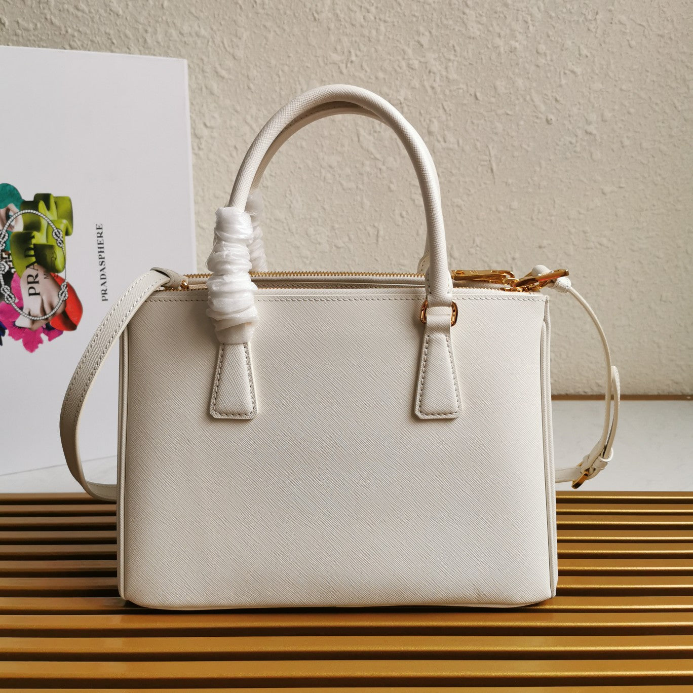MEDIUM GALLERIA 28 WHITE SAFFIANO LEATHER mysite