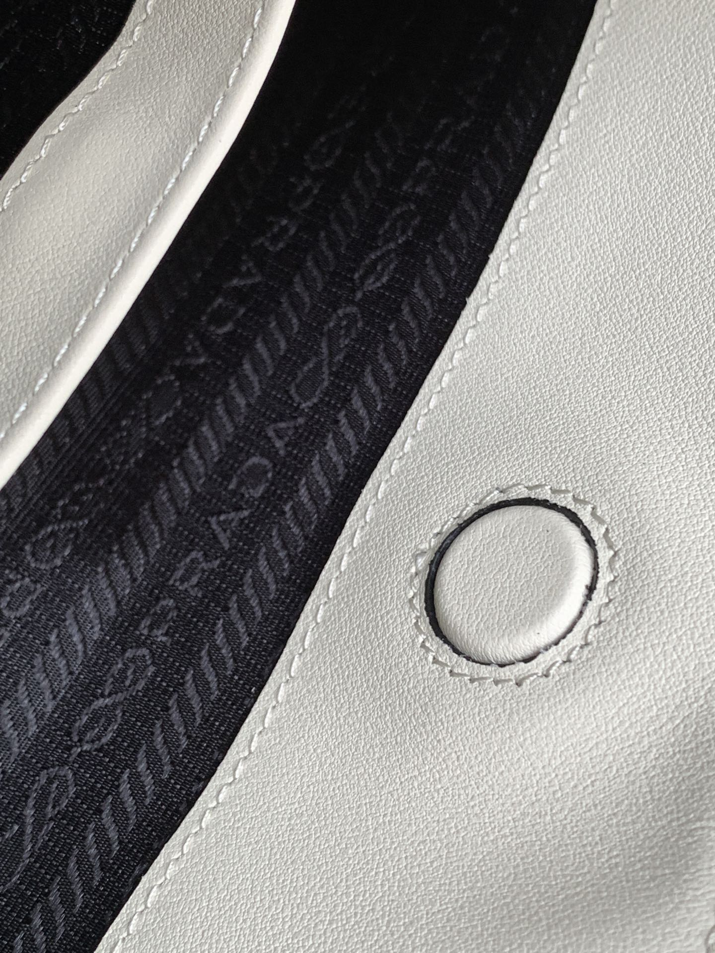 CLEO 30 WHITE BLACK BRUSHED LEATHER SHOULDER BAG mysite