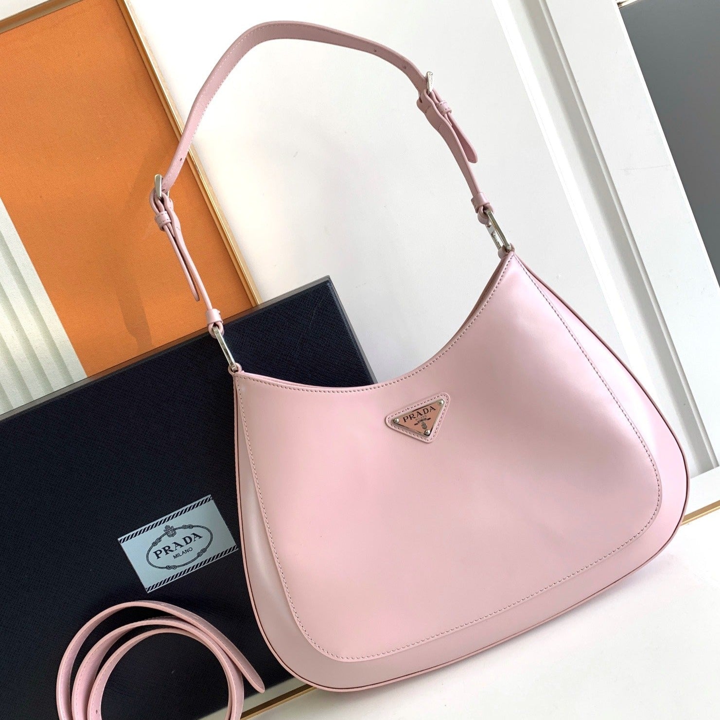 CLEO 30 PINK BRUSHED LEATHER SHOULDER BAG mysite