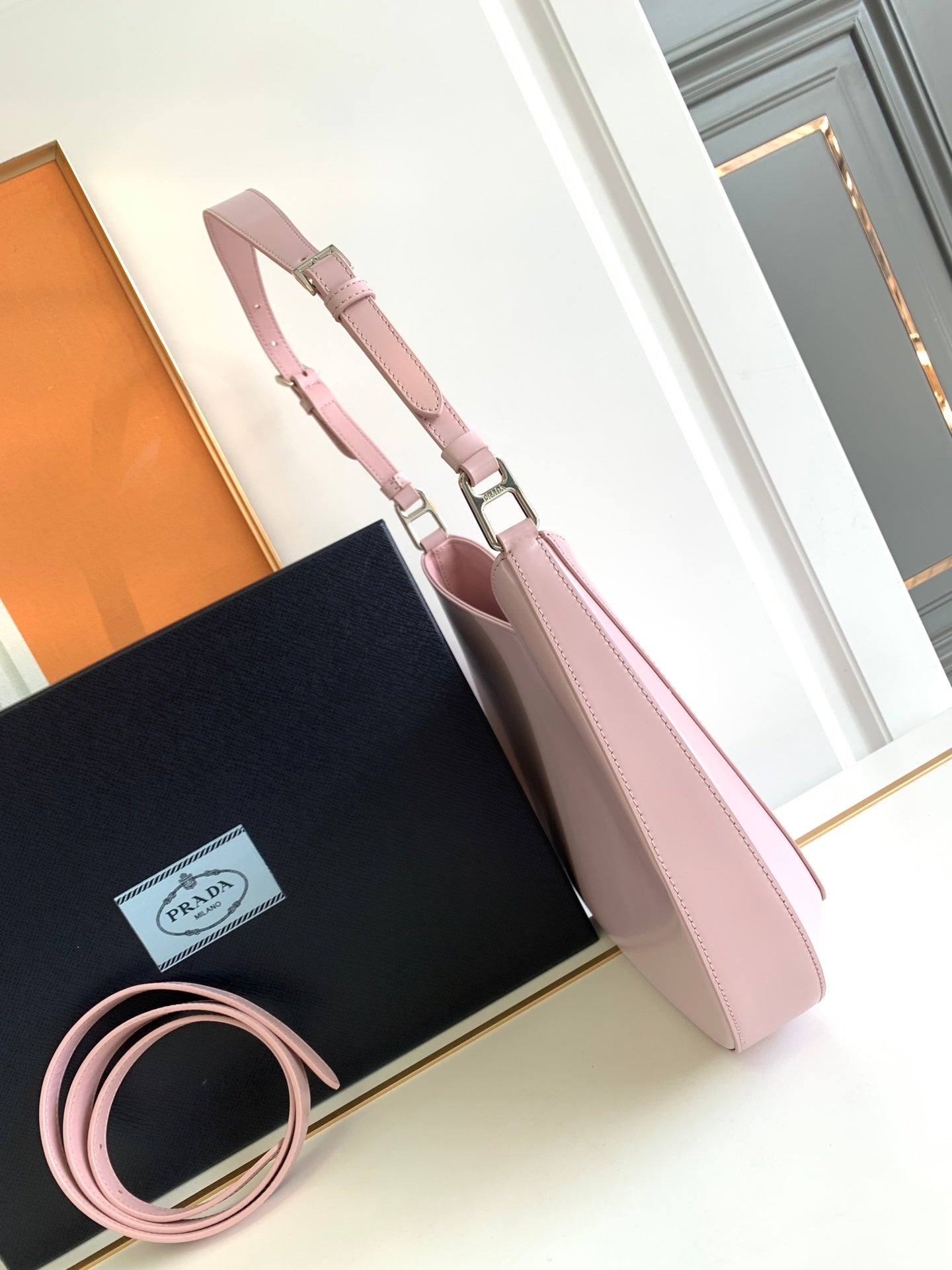 CLEO 30 PINK BRUSHED LEATHER SHOULDER BAG mysite