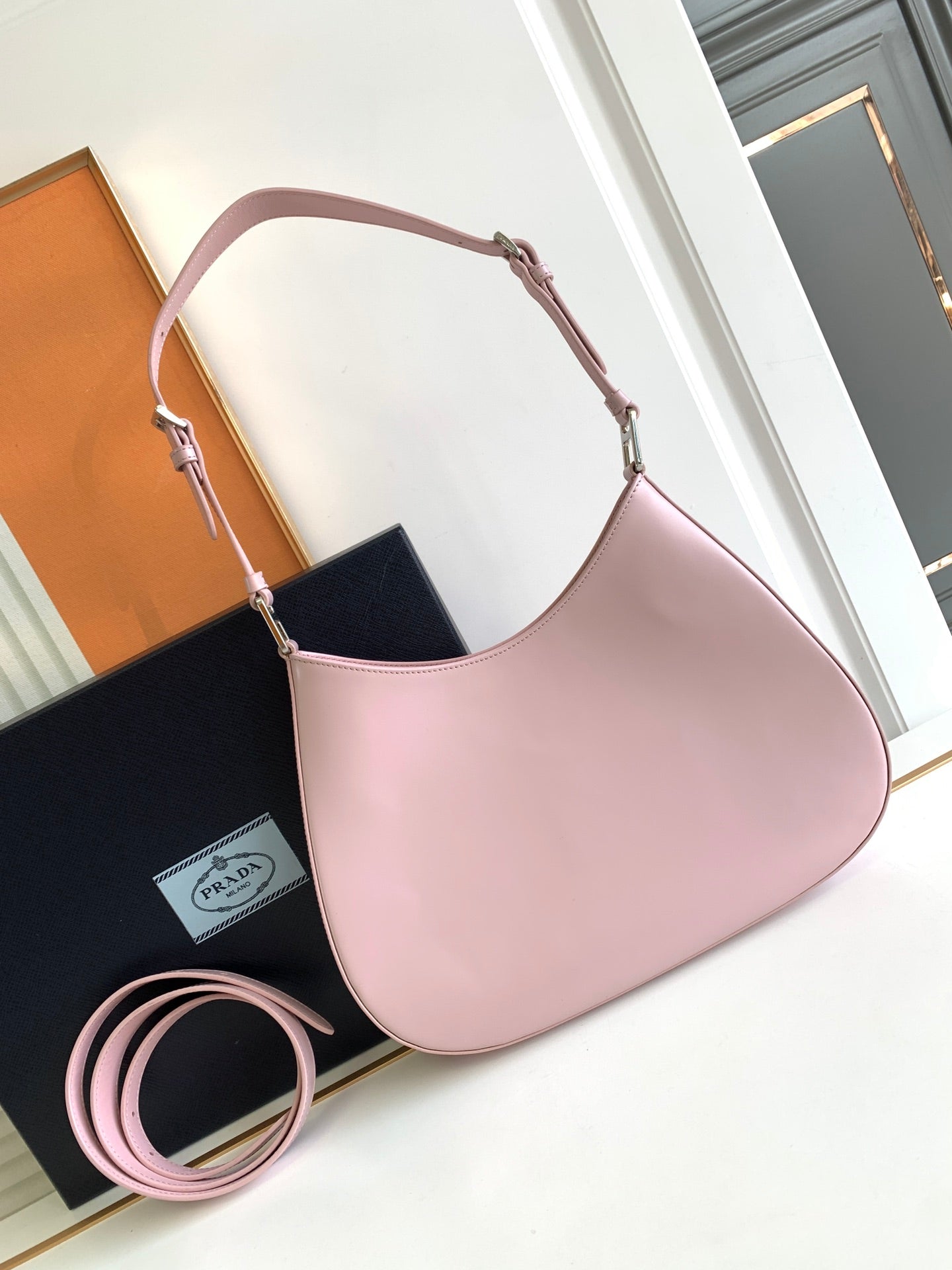 CLEO 30 PINK BRUSHED LEATHER SHOULDER BAG mysite