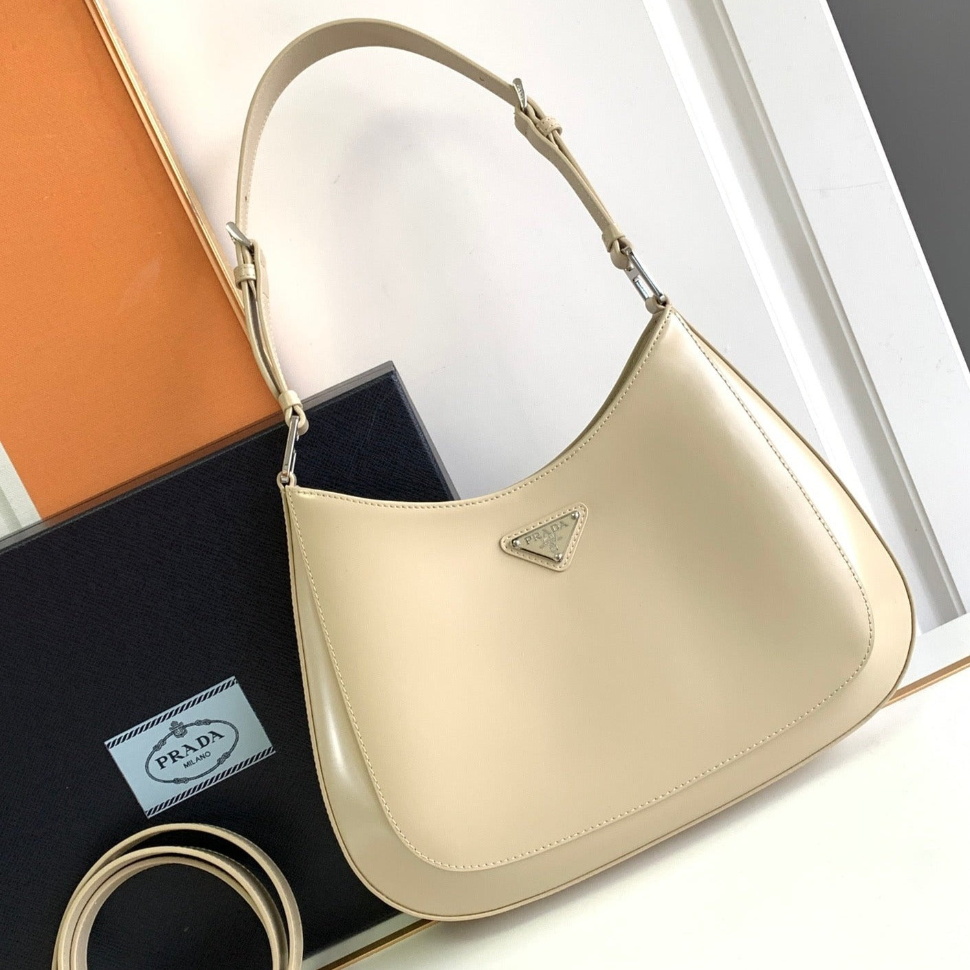 CLEO 30 BEIGE BRUSHED LEATHER SHOULDER BAG mysite