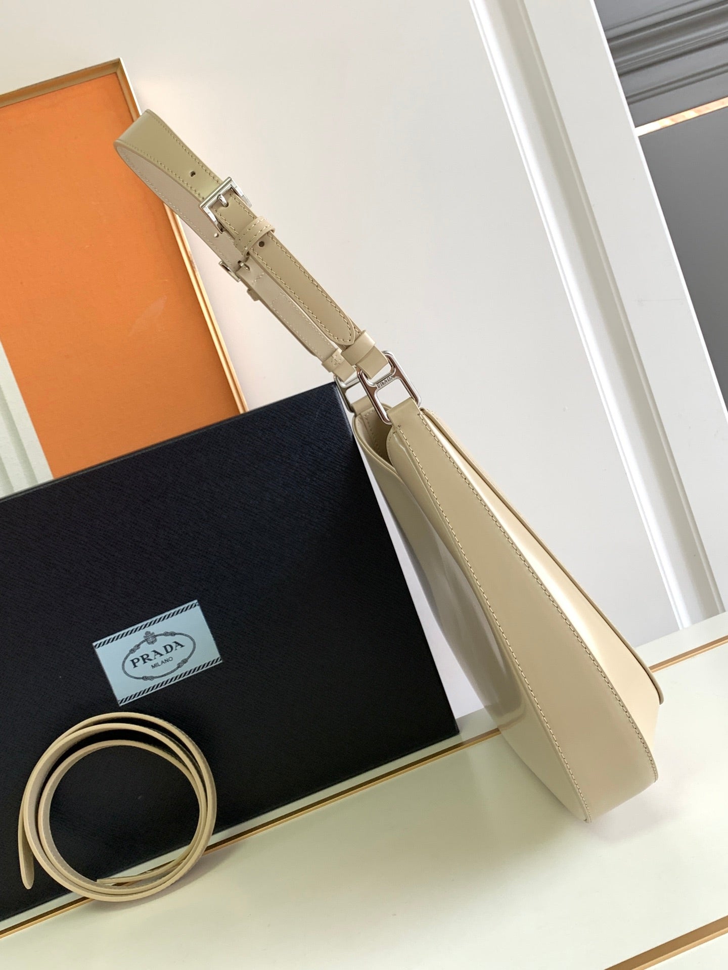 CLEO 30 BEIGE BRUSHED LEATHER SHOULDER BAG mysite