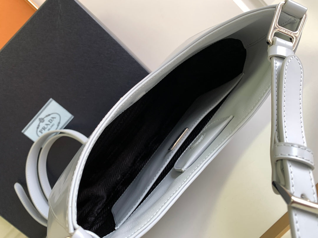 CLEO 30 GREY BRUSHED LEATHER SHOULDER BAG mysite