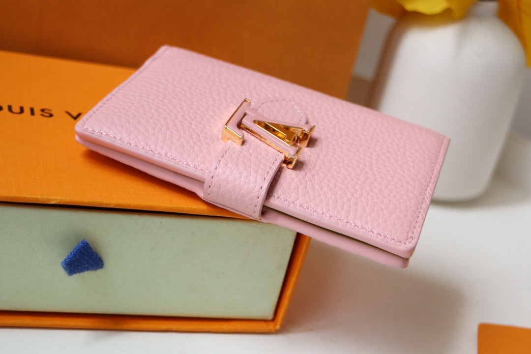 VERTICAL COMPACT WALLET PINK CAPUCINES mysite