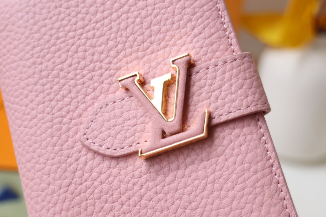 VERTICAL COMPACT WALLET PINK CAPUCINES mysite