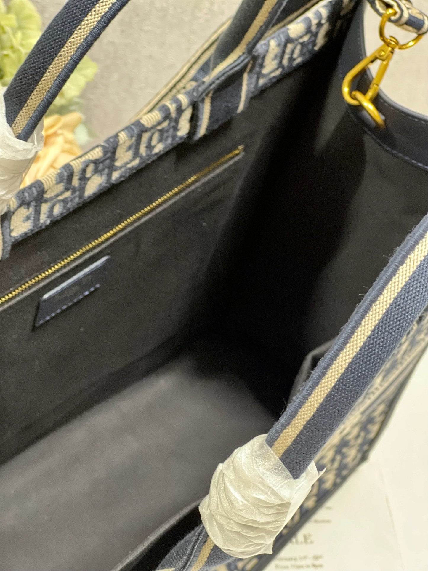 CD LARGE BOOK TOTE 42 BLUE OBLIQUE EMBROIDERY mysite